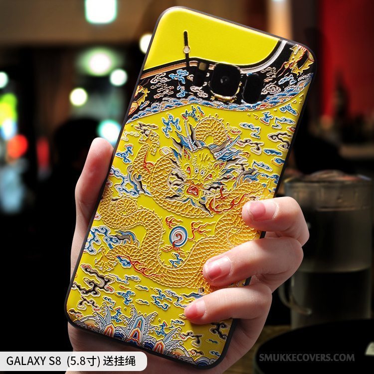 Etui Samsung Galaxy S8 Kreativ Trend Elskeren, Cover Samsung Galaxy S8 Silikone Cyan Anti-fald