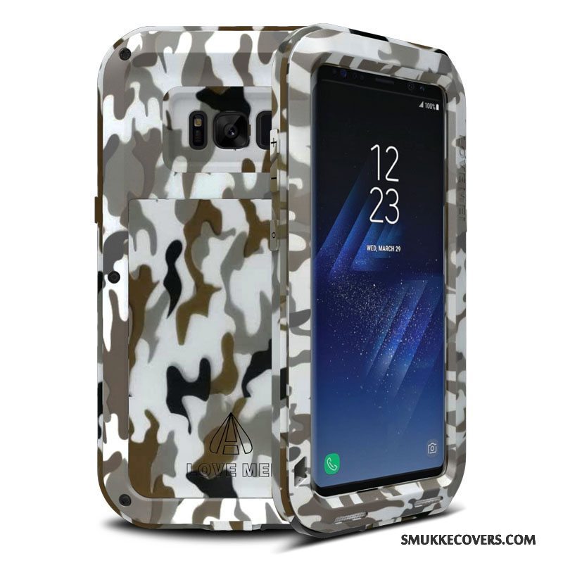 Etui Samsung Galaxy S8 Kreativ Trend Grøn, Cover Samsung Galaxy S8 Metal Telefontre Forsvar