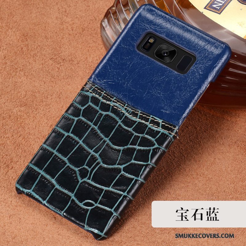 Etui Samsung Galaxy S8+ Luksus Mørkeblå Telefon, Cover Samsung Galaxy S8+ Tasker Anti-fald
