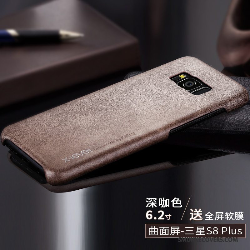 Etui Samsung Galaxy S8+ Læder Anti-fald Ny, Cover Samsung Galaxy S8+ Beskyttelse Tynd Telefon