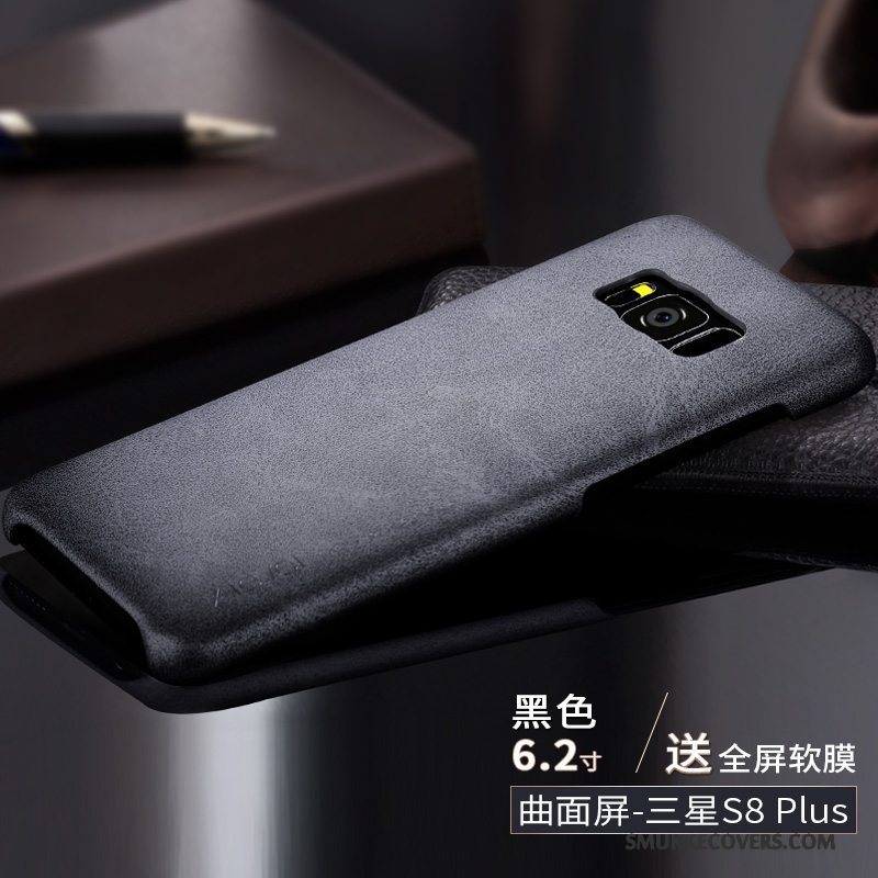 Etui Samsung Galaxy S8+ Læder Anti-fald Ny, Cover Samsung Galaxy S8+ Beskyttelse Tynd Telefon