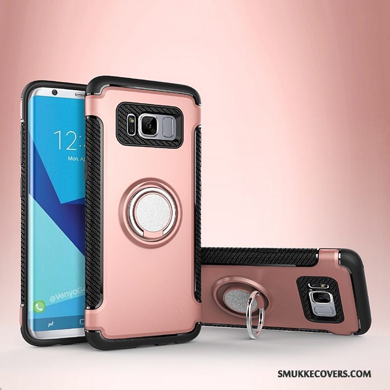 Etui Samsung Galaxy S8+ Læder Bil Ring, Cover Samsung Galaxy S8+ Support Anti-fald Magnetisk