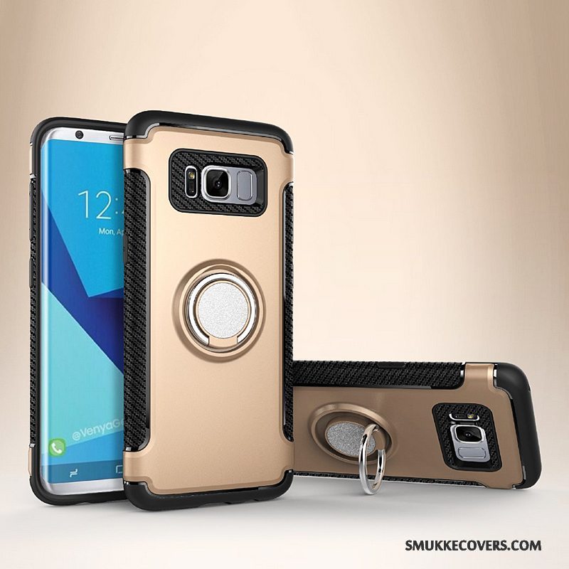 Etui Samsung Galaxy S8+ Læder Bil Ring, Cover Samsung Galaxy S8+ Support Anti-fald Magnetisk