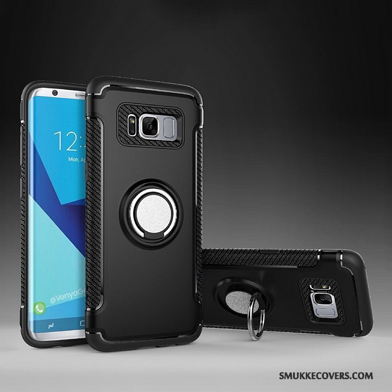 Etui Samsung Galaxy S8+ Læder Bil Ring, Cover Samsung Galaxy S8+ Support Anti-fald Magnetisk