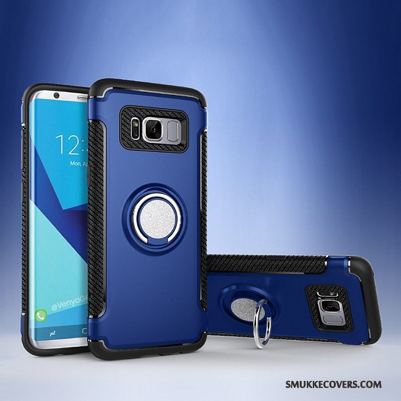 Etui Samsung Galaxy S8+ Læder Bil Ring, Cover Samsung Galaxy S8+ Support Anti-fald Magnetisk