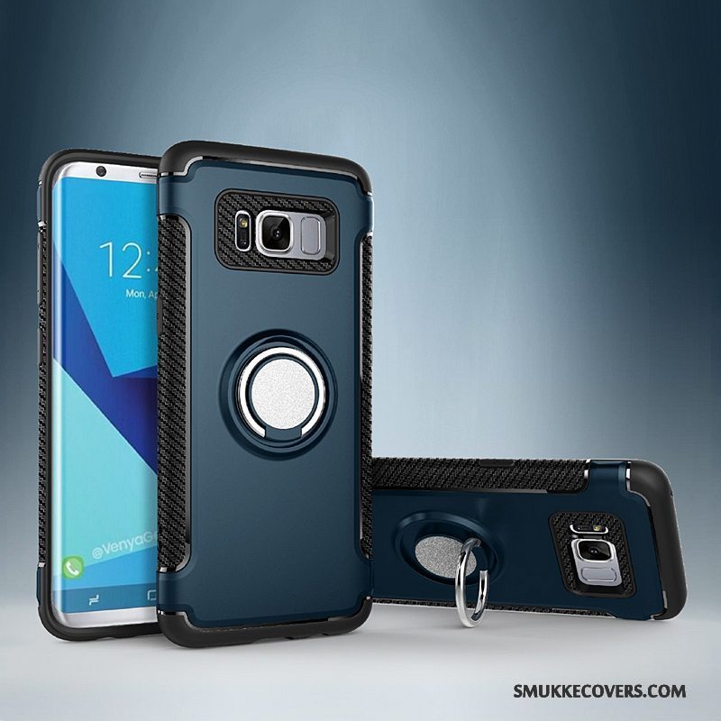 Etui Samsung Galaxy S8+ Læder Bil Ring, Cover Samsung Galaxy S8+ Support Anti-fald Magnetisk