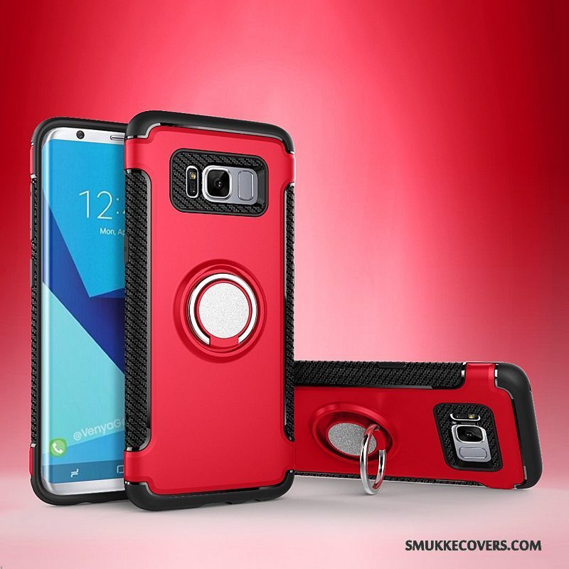 Etui Samsung Galaxy S8+ Læder Bil Ring, Cover Samsung Galaxy S8+ Support Anti-fald Magnetisk