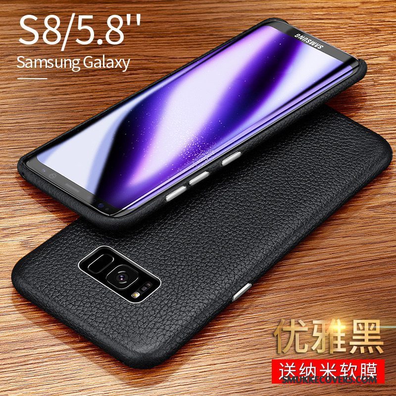 Etui Samsung Galaxy S8 Læder Business Tynd, Cover Samsung Galaxy S8 Luksus Af Personlighed Anti-fald