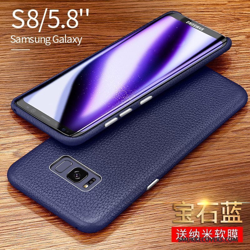 Etui Samsung Galaxy S8 Læder Business Tynd, Cover Samsung Galaxy S8 Luksus Af Personlighed Anti-fald