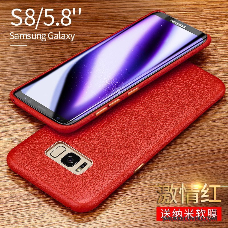 Etui Samsung Galaxy S8 Læder Business Tynd, Cover Samsung Galaxy S8 Luksus Af Personlighed Anti-fald