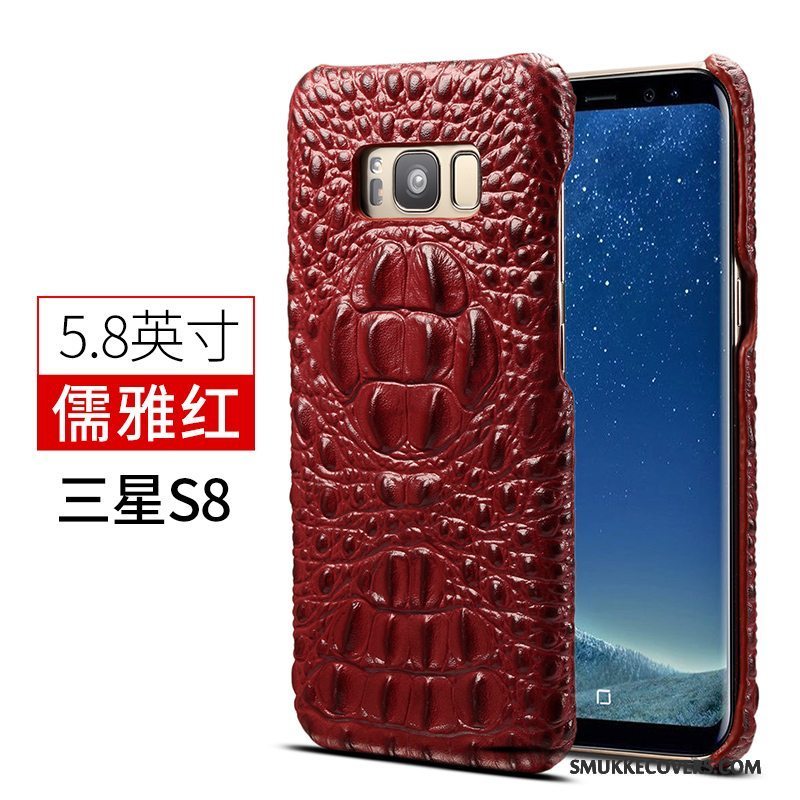 Etui Samsung Galaxy S8 Læder Business Tynd, Cover Samsung Galaxy S8 Luksus Af Personlighed Anti-fald