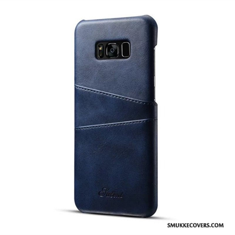 Etui Samsung Galaxy S8 Læder Gul Telefon, Cover Samsung Galaxy S8 Beskyttelse Kort Anti-fald