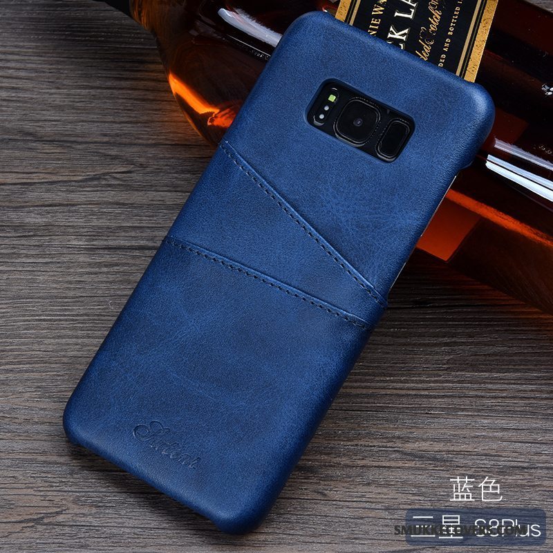 Etui Samsung Galaxy S8+ Læder Kort Business, Cover Samsung Galaxy S8+ Mode Anti-fald Orange