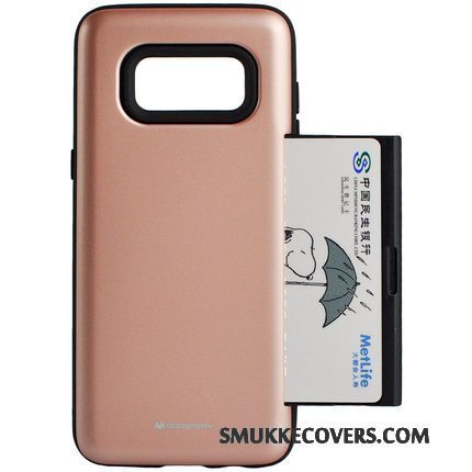 Etui Samsung Galaxy S8 Læder Telefonguld, Cover Samsung Galaxy S8 Blød