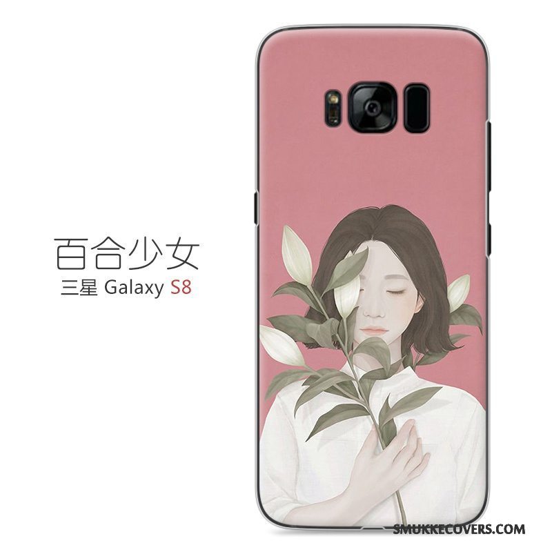 Etui Samsung Galaxy S8 Malet Lyserød Kunst, Cover Samsung Galaxy S8 Beskyttelse Telefonhård