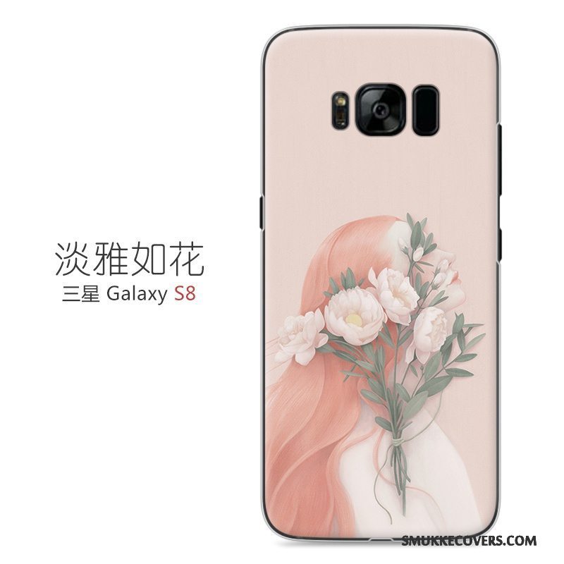 Etui Samsung Galaxy S8 Malet Lyserød Kunst, Cover Samsung Galaxy S8 Beskyttelse Telefonhård