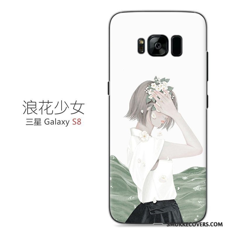 Etui Samsung Galaxy S8 Malet Lyserød Kunst, Cover Samsung Galaxy S8 Beskyttelse Telefonhård