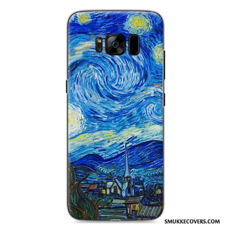 Etui Samsung Galaxy S8 Malet Telefonhård, Cover Samsung Galaxy S8 Cartoon Blå