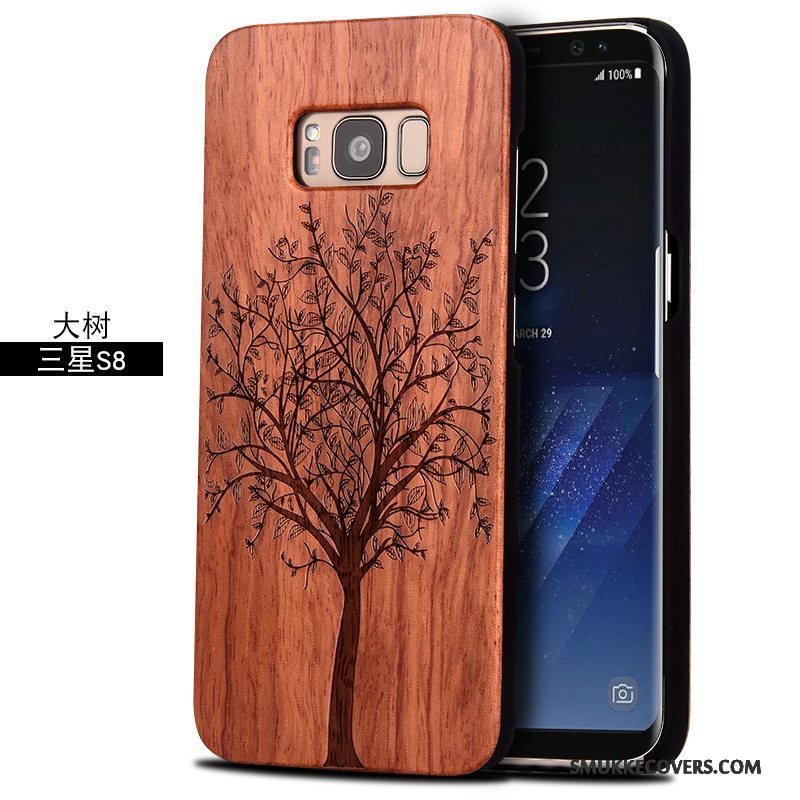 Etui Samsung Galaxy S8 Massivt Træ Træ Anti-fald, Cover Samsung Galaxy S8 Beskyttelse Skulptur Af Personlighed