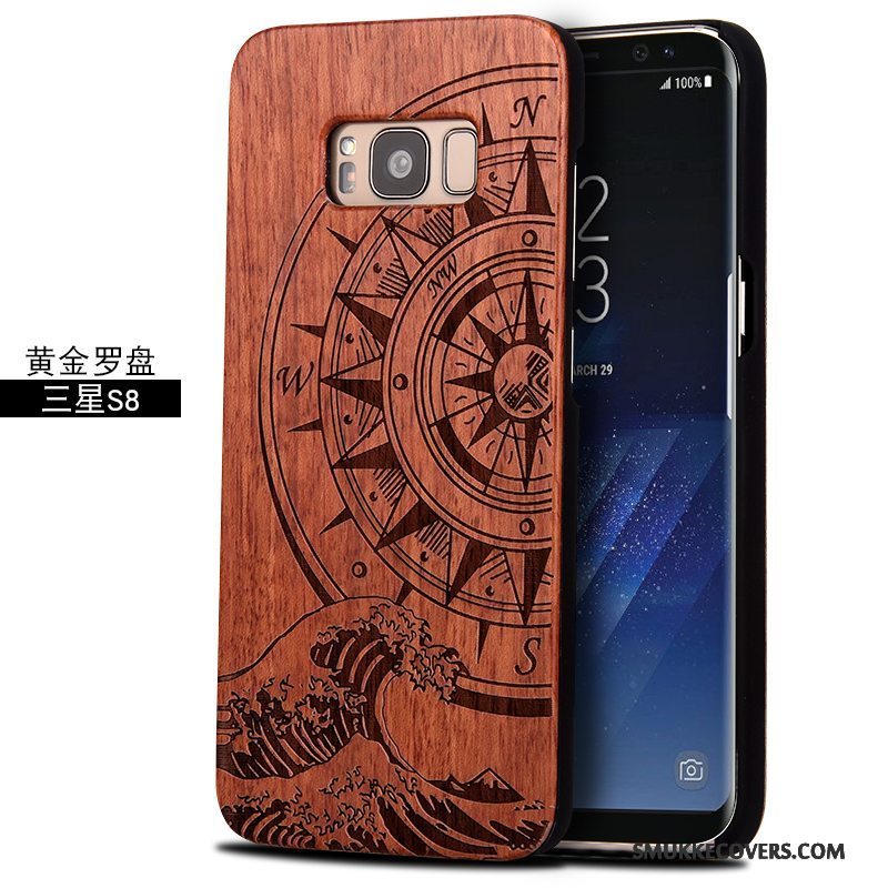 Etui Samsung Galaxy S8 Massivt Træ Træ Anti-fald, Cover Samsung Galaxy S8 Beskyttelse Skulptur Af Personlighed