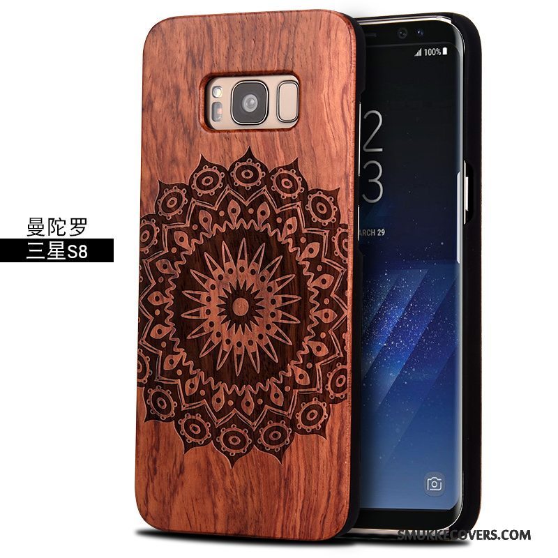 Etui Samsung Galaxy S8 Massivt Træ Træ Anti-fald, Cover Samsung Galaxy S8 Beskyttelse Skulptur Af Personlighed