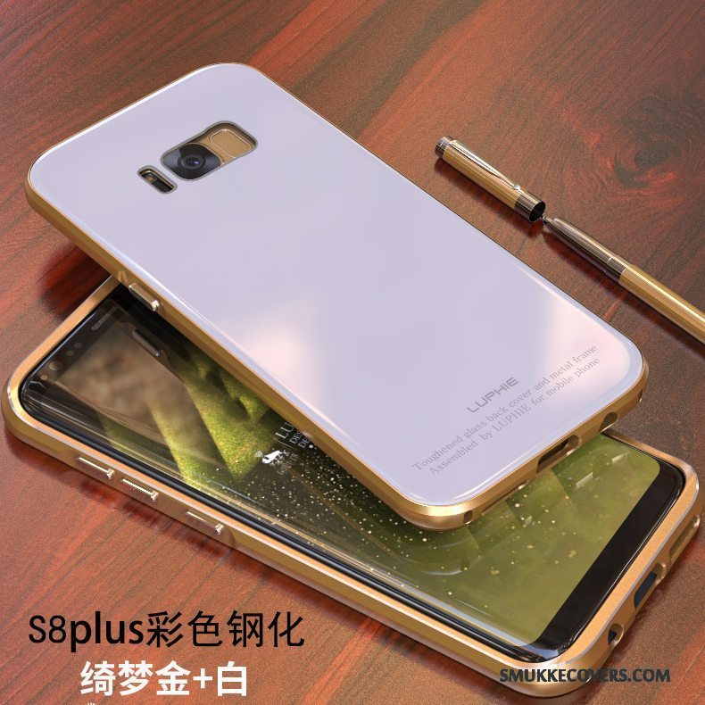 Etui Samsung Galaxy S8+ Metal Telefonanti-fald, Cover Samsung Galaxy S8+ Beskyttelse Guld Blå