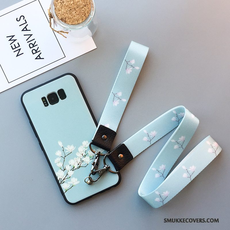 Etui Samsung Galaxy S8+ Relief Telefonanti-fald, Cover Samsung Galaxy S8+ Beskyttelse Frisk Hvid