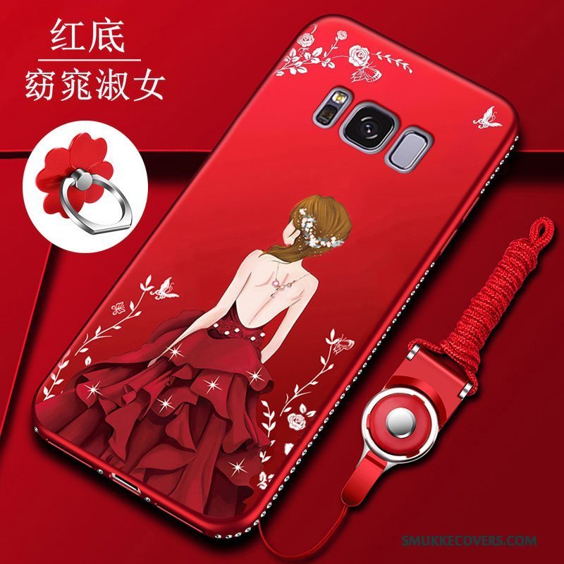 Etui Samsung Galaxy S8 Silikone Anti-fald Rød, Cover Samsung Galaxy S8 Blød Telefon