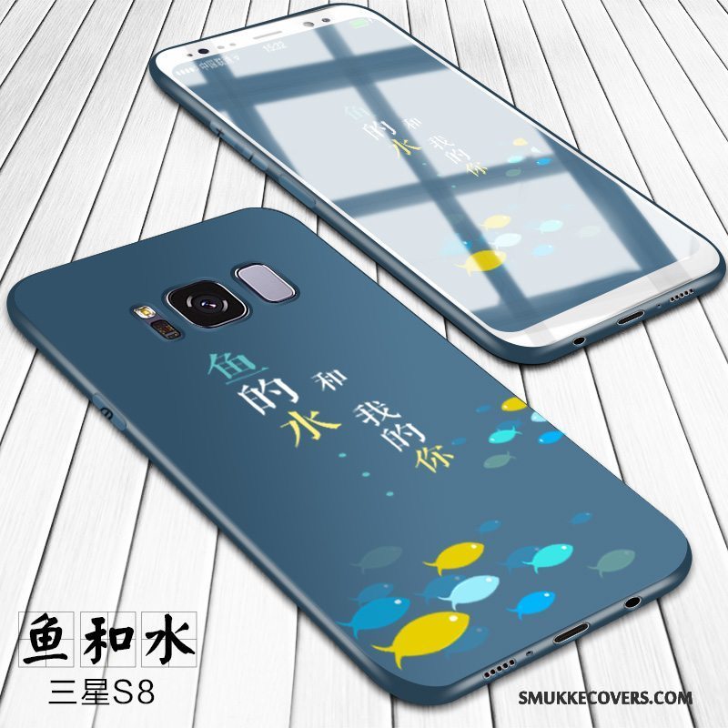 Etui Samsung Galaxy S8 Silikone Anti-fald Rød, Cover Samsung Galaxy S8 Blød Trendy Af Personlighed