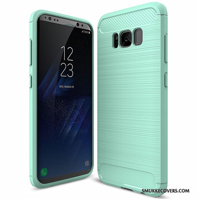 Etui Samsung Galaxy S8+ Silikone Fiber Telefon, Cover Samsung Galaxy S8+ Blød Rød