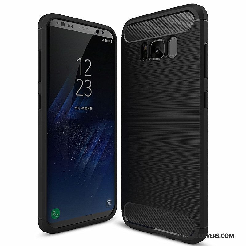 Etui Samsung Galaxy S8+ Silikone Fiber Telefon, Cover Samsung Galaxy S8+ Blød Rød