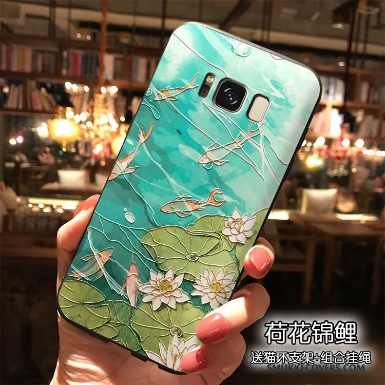 Etui Samsung Galaxy S8 Silikone Hængende Ornamenter Grøn, Cover Samsung Galaxy S8 Telefonvind