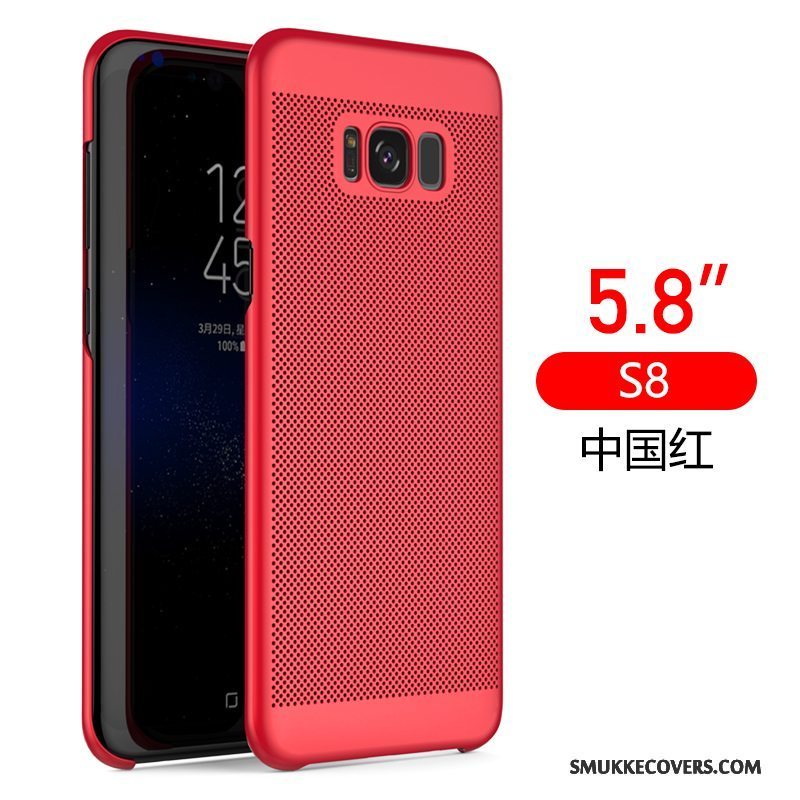 Etui Samsung Galaxy S8 Silikone Nubuck Hård, Cover Samsung Galaxy S8 Beskyttelse Sort Tynd