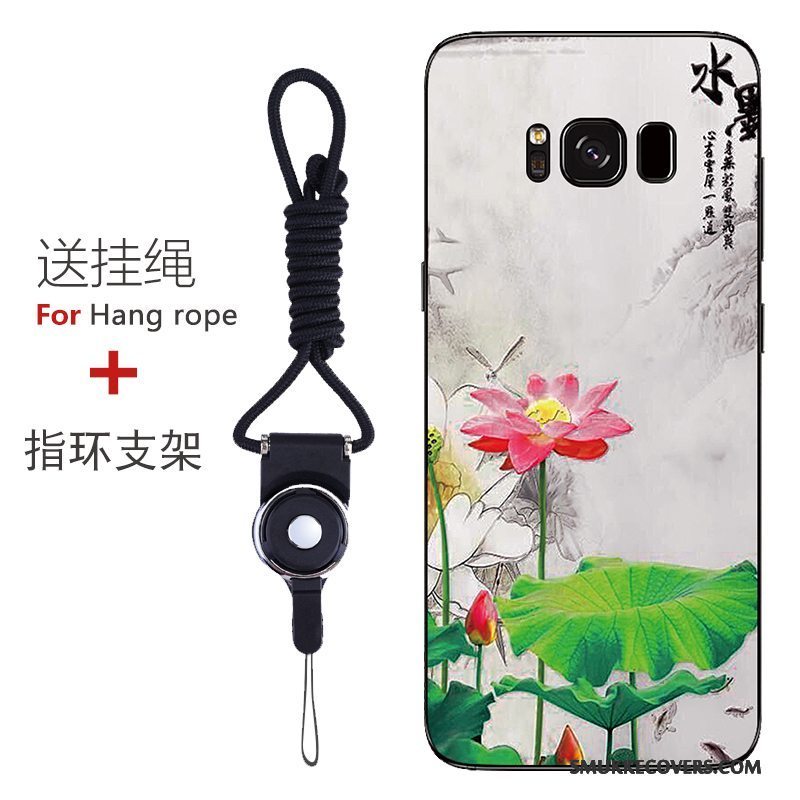 Etui Samsung Galaxy S8+ Silikone Rød Telefon, Cover Samsung Galaxy S8+ Blød Mønster Tilpas