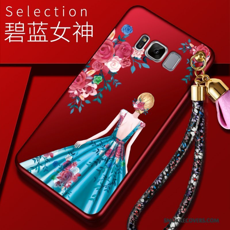 Etui Samsung Galaxy S8 Silikone Telefonanti-fald, Cover Samsung Galaxy S8 Beskyttelse Rød