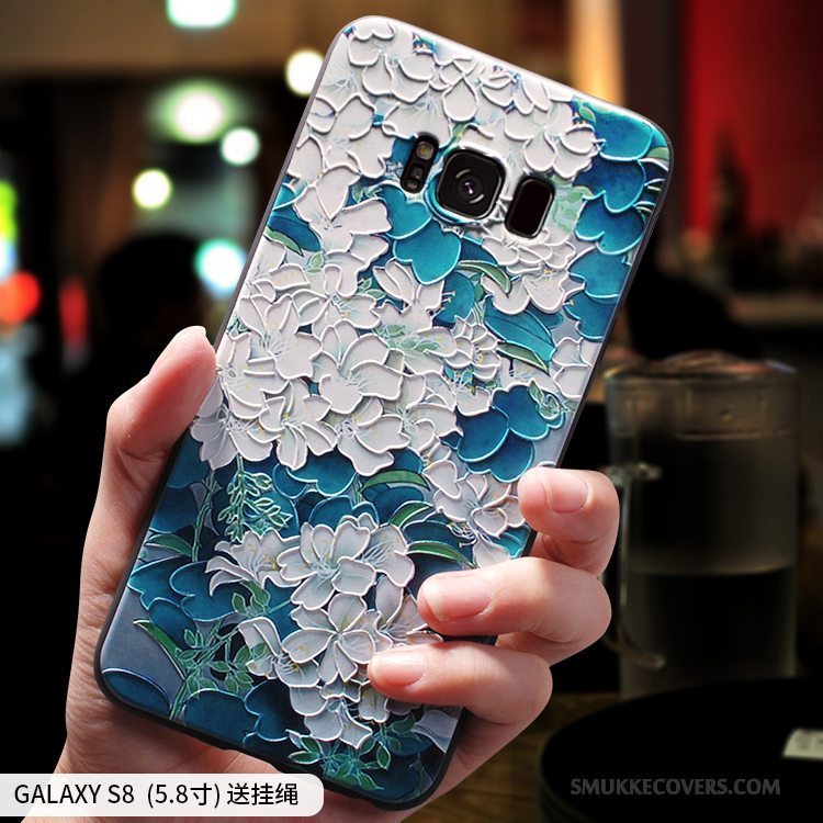 Etui Samsung Galaxy S8 Silikone Telefongrøn, Cover Samsung Galaxy S8 Tasker Kinesisk Stil Anti-fald