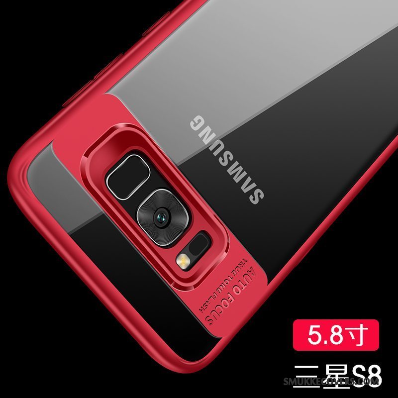 Etui Samsung Galaxy S8 Silikone Telefonrød, Cover Samsung Galaxy S8 Beskyttelse Anti-fald