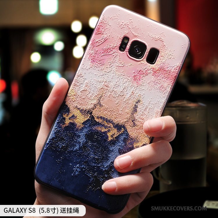 Etui Samsung Galaxy S8+ Silikone Tynd Telefon, Cover Samsung Galaxy S8+ Tasker Lyserød Anti-fald