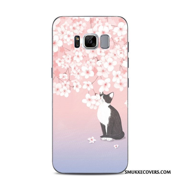 Etui Samsung Galaxy S8+ Support Anti-fald Blomster, Cover Samsung Galaxy S8+ Tasker Lyse Telefon