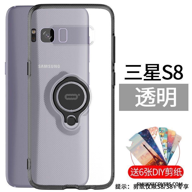 Etui Samsung Galaxy S8 Support Spænde Anti-fald, Cover Samsung Galaxy S8 Tasker Hvid Telefon