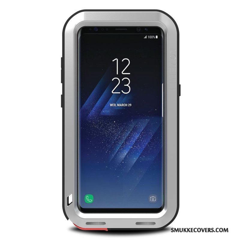 Etui Samsung Galaxy S8+ Tasker Anti-fald Hvid, Cover Samsung Galaxy S8+ Metal Tre Forsvar