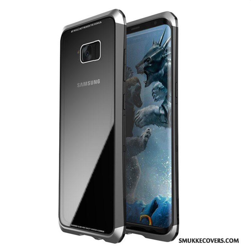 Etui Samsung Galaxy S8 Tasker Anti-fald Hærdet Glas, Cover Samsung Galaxy S8 Metal Guld Telefon