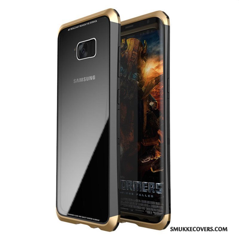 Etui Samsung Galaxy S8 Tasker Anti-fald Hærdet Glas, Cover Samsung Galaxy S8 Metal Guld Telefon