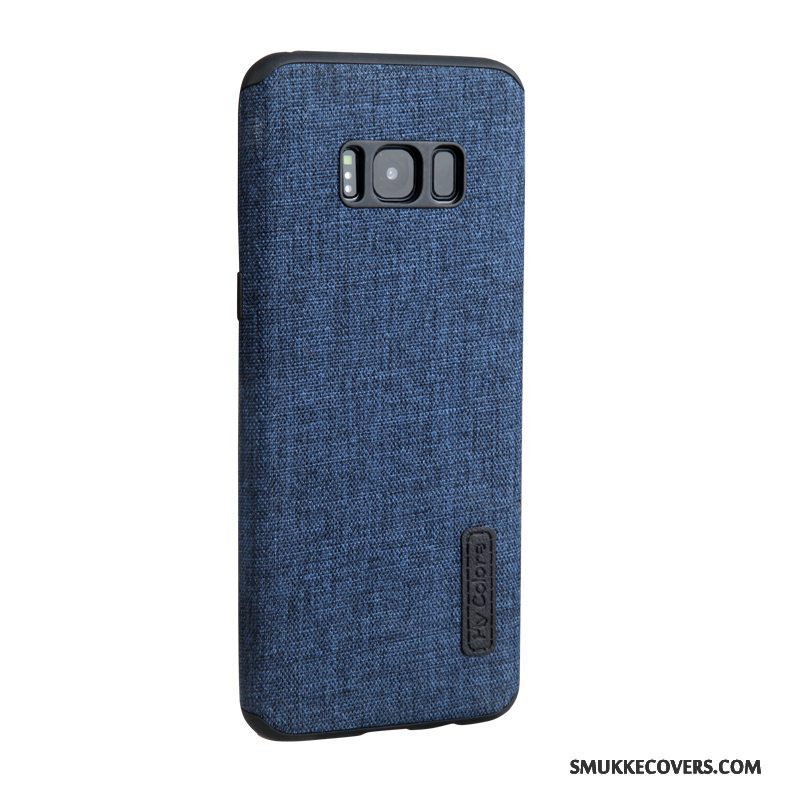 Etui Samsung Galaxy S8 Tasker Anti-fald Telefon, Cover Samsung Galaxy S8 Blød Klud Mørkeblå