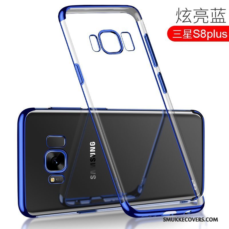 Etui Samsung Galaxy S8+ Tasker Guld Gennemsigtig, Cover Samsung Galaxy S8+ Silikone Belægning Tynd