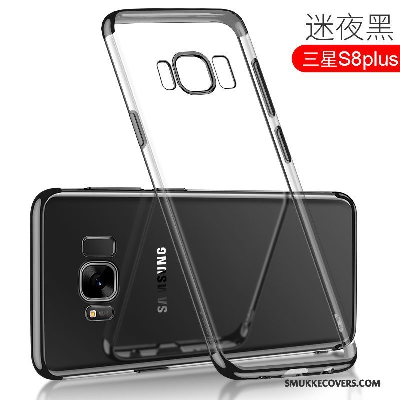 Etui Samsung Galaxy S8+ Tasker Guld Gennemsigtig, Cover Samsung Galaxy S8+ Silikone Belægning Tynd