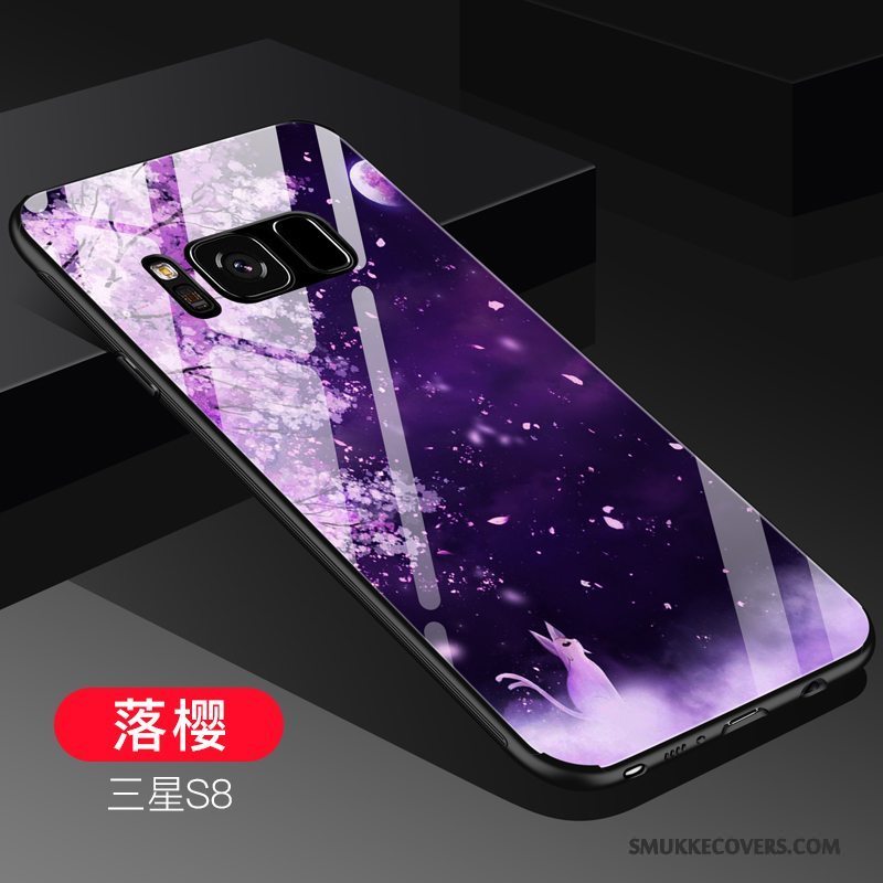 Etui Samsung Galaxy S8 Tasker Guld Trendy, Cover Samsung Galaxy S8 Kreativ Glas Telefon