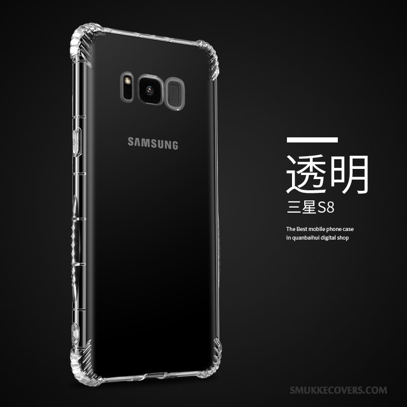 Etui Samsung Galaxy S8 Tasker Hvid Anti-fald, Cover Samsung Galaxy S8 Beskyttelse Gennemsigtig Trend