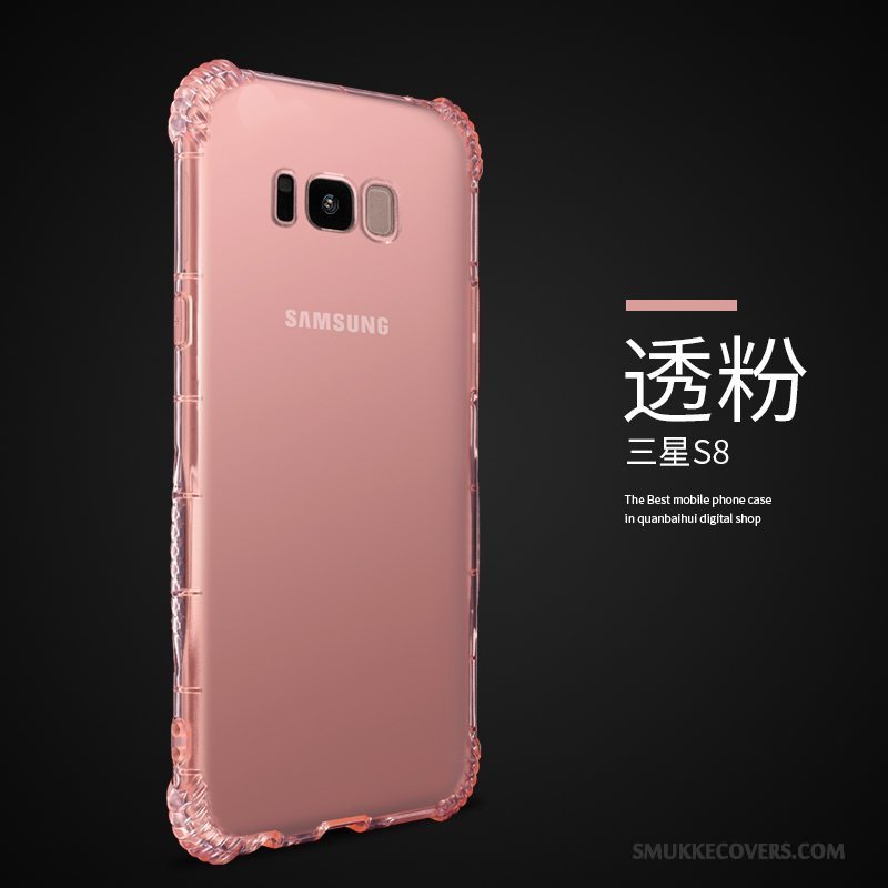 Etui Samsung Galaxy S8 Tasker Hvid Anti-fald, Cover Samsung Galaxy S8 Beskyttelse Gennemsigtig Trend