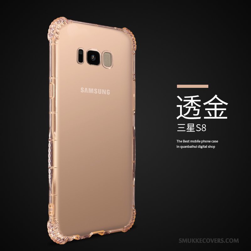 Etui Samsung Galaxy S8 Tasker Hvid Anti-fald, Cover Samsung Galaxy S8 Beskyttelse Gennemsigtig Trend